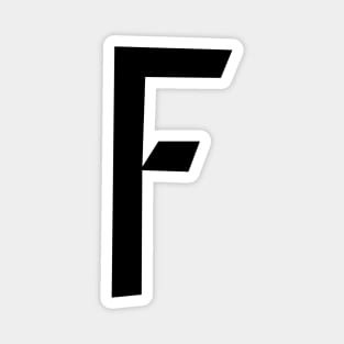 F – Greek Mythology - Black Letter F Magnet