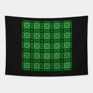 Green Clover Kaleidoscope pattern 2 Tapestry