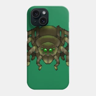 Cute tarantula (green) Phone Case