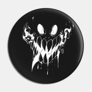 Negative Monster ( White ) Pin