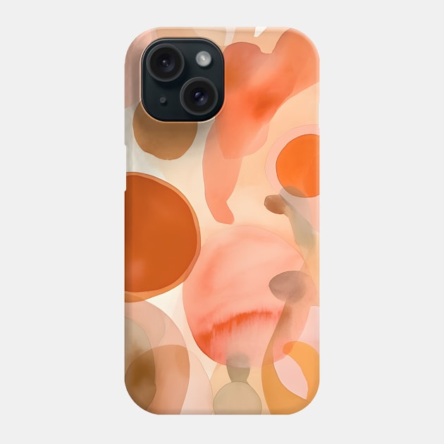 Abstract Shapes Warm Earthy Tones Phone Case by Trippycollage