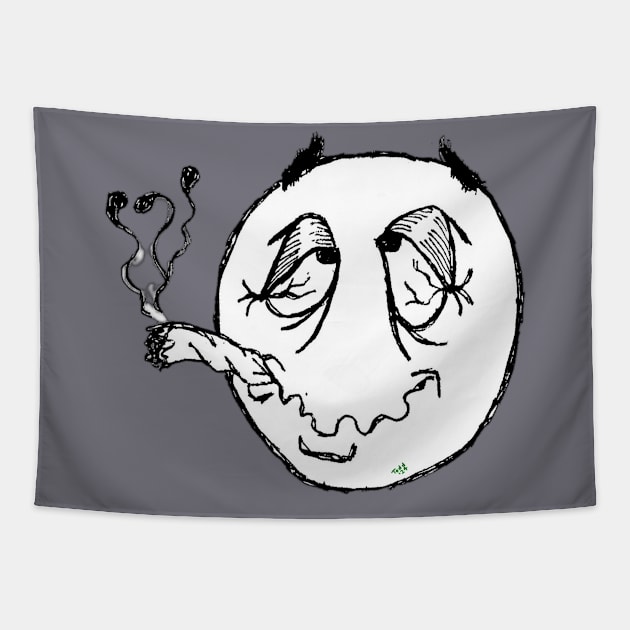 Sooooooo High - Black and White - Back Tapestry by SubversiveWare