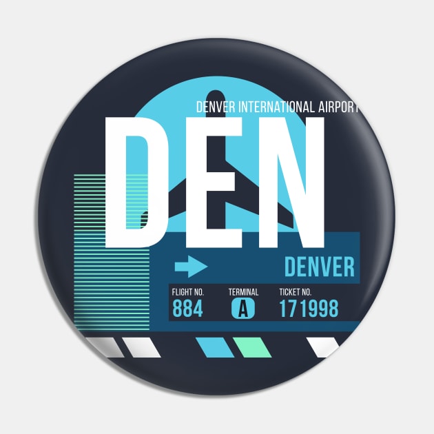 Denver (DEN) Airport // Sunset Baggage Tag Pin by Now Boarding