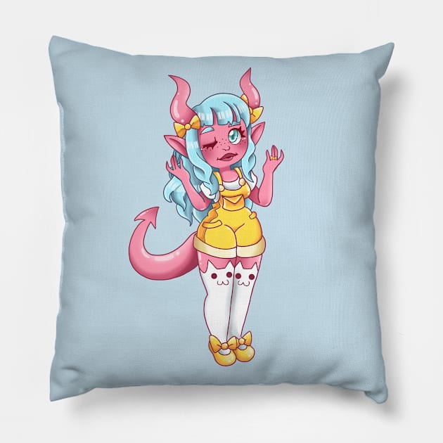 Demon Cutie Pillow by LittleGreenHat