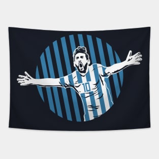 Messi Celebrating Tapestry