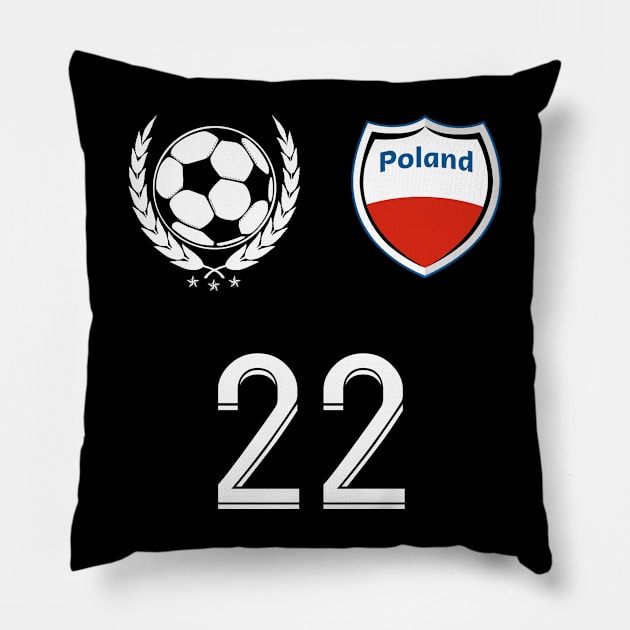 Poland Soccer Fans Jersey Polish Flag Football Lovers Pillow by TeeBlade