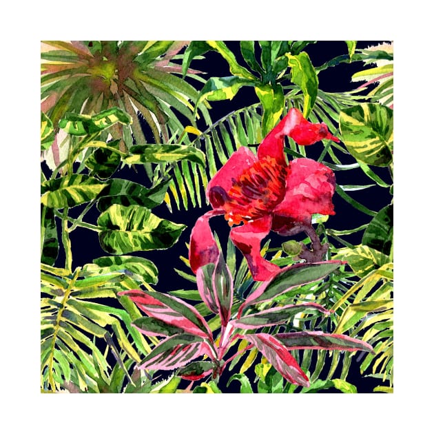 Seamless tropical flower by Olga Berlet
