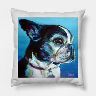 Cute BOSTON TERRIER Painting Pillow