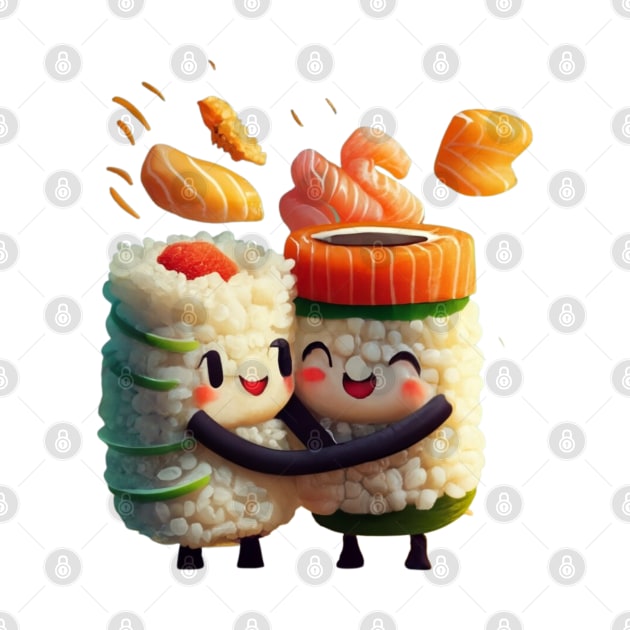 Sushi Hug by BukovskyART