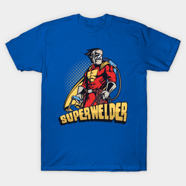 Welder is My Superhero Royal Adult T-Shirt