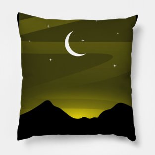 Yellow Mountains and Sky Pillow