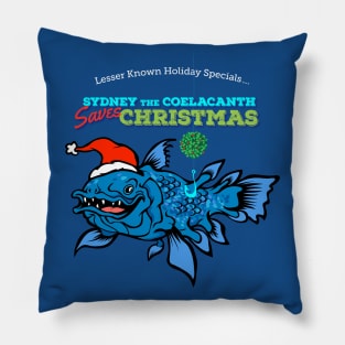 Sydney the Coelacanth Saves Christmas Pillow