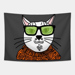 Kitty Cat Hipster Tapestry