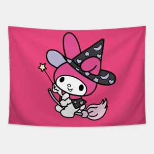 Cute Kitty Witch Tapestry