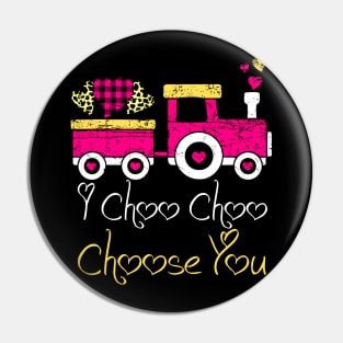 Kids I Choo Choo Choose You Valentines Day Train Toddler Boy Pin