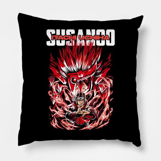 Susanoo Itachi anime Fanart Pillow by Planet of Tees