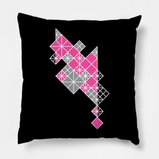 squares and triangles Pillow