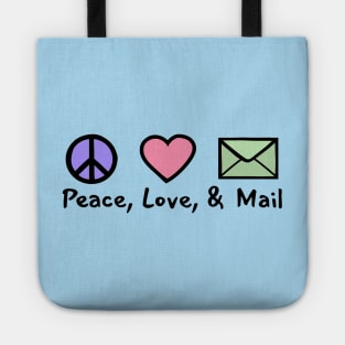 Peace Love and Mail Tote