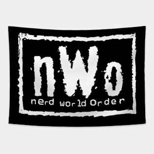 Nerd World Order White Tapestry