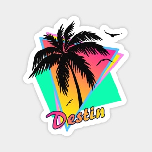 Destin Cool 80s Sunset Magnet