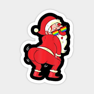 Gay Santa Claus LGBTQ Pride Flag Christmas Magnet