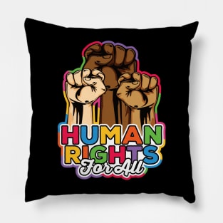 Human Rights For All Peace Love Equality Diversity Pillow