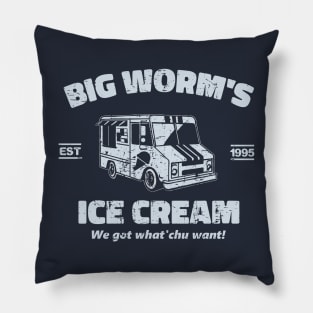 Big Worm’s Ice Cream Vintage Pillow