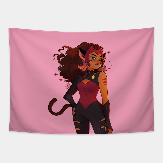 she-ra - catra Tapestry by pianta