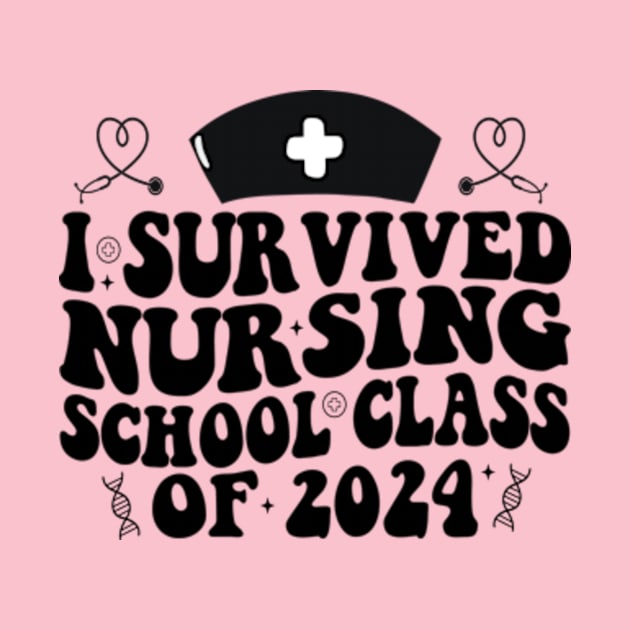 I Survived Nursing School 2024 RN ER Nurse Graduation Gifts by David Brown