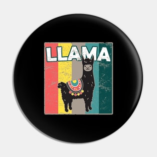 Llama Retro Pin