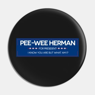 Pee-Wee For President Pin