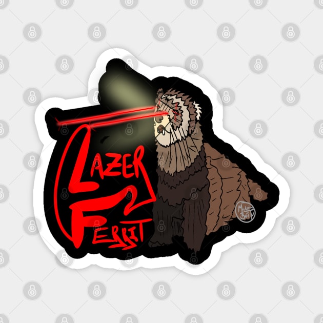 Lazer Ferret Magnet by Materiaboitv