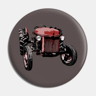 Rustic Farming Red Vintage Farm Tractor Pin