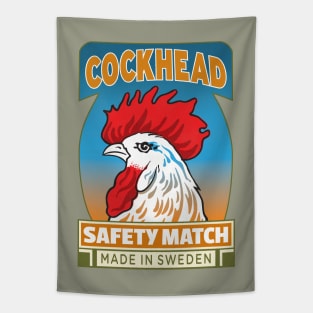 Cockhead Retro Matchbox Label #1 Tapestry