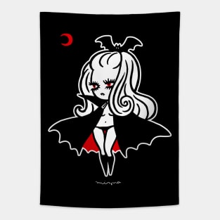 Vampire Girl Black Tapestry