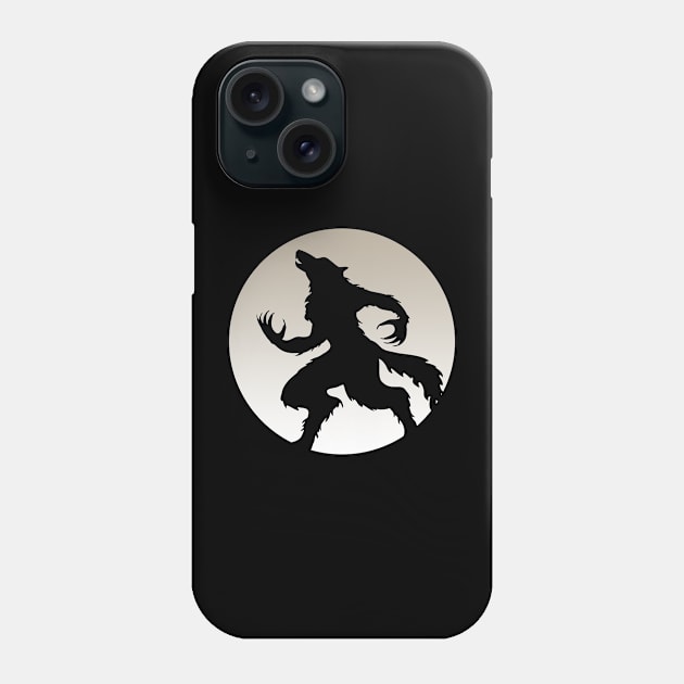 Werewolf in the Moonlight - Werewolf Art Phone Case by tatzkirosales-shirt-store