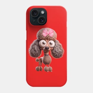 Funny  poodle caricature Phone Case
