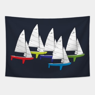 Snipe One-Design Sailboats Racing Tapestry