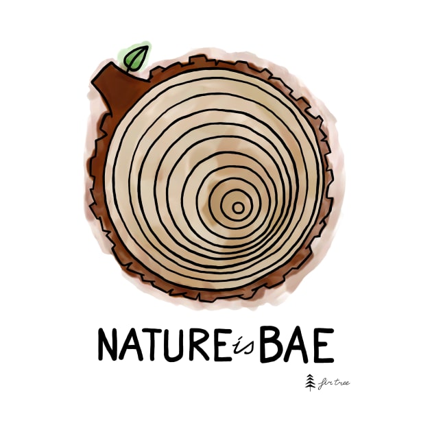 Nature is Bae - Tree Rings Watercolor by FirTree