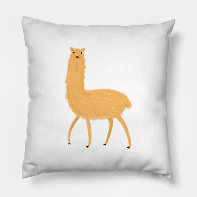 Yellow Alpaca Pillow by Sophie Corrigan