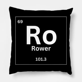 Rower periodic table funny design Pillow