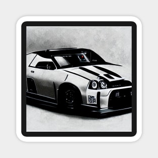 R34 GTR Concept White Magnet