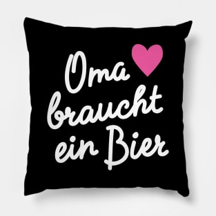 Geschenkidee Oma braucht ein Bier Pillow