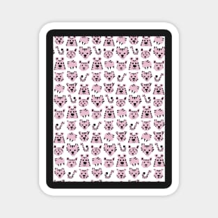 Cute Cartoon Pink Tiger Faces and Tails Magnet