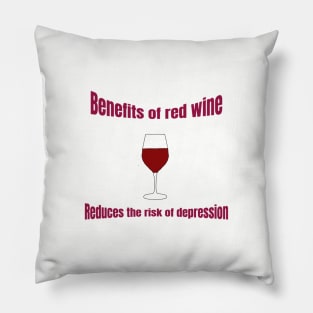 Benefits of red wine Pillow