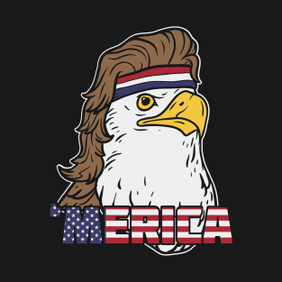 fourth of july t shirt featuring mullet eagle T-Shirt