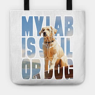 Sailing labrador retriever design Tote