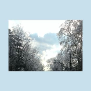 Winter Sky and Ice Covered Trees T-Shirt