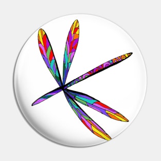 Single Rainbow Dragonfly Pin