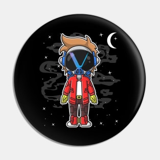 Hiphop Astronaut Vechain Crypto VET Coin To The Moon Token Cryptocurrency Wallet Birthday Gift For Men Women Kids Pin